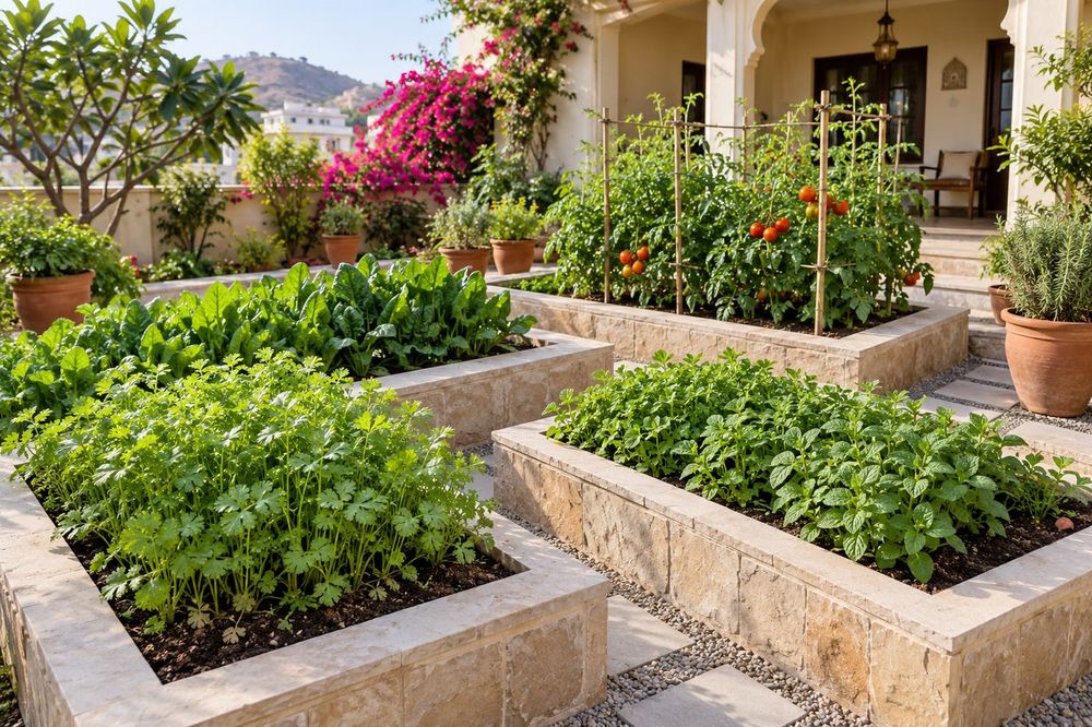 Kitchen garden beds in production